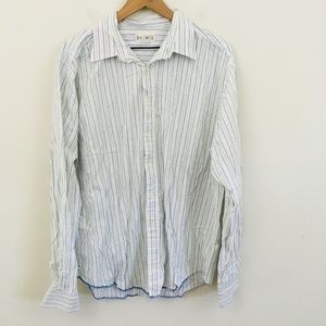 BKE Buckle Stripe Button Down Shirt Cotton XXL